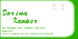 dorina kamper business card